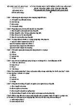 Đề thi minh họa THPT Quốc gia môn Giáo dục công dân năm 2017